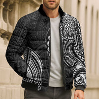 Polynesian Turtle Tribal Tattoo Bomber Puffer Jacket Black Style - Polynesian Pride