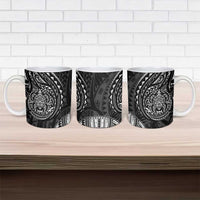 Polynesian Turtle Tribal Tattoo Ceramic Mug Black Style - Polynesian Pride