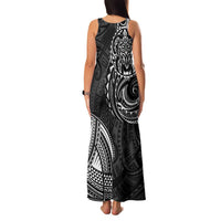 Polynesian Turtle Tribal Tattoo Family Matching Tank Maxi Dress and Hawaiian Shirt Black Style LT9 - Polynesian Pride