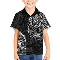 Polynesian Turtle Tribal Tattoo Hawaiian Shirt Black Style