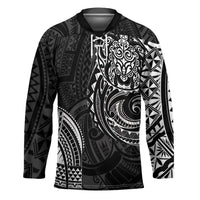 Polynesian Turtle Tribal Tattoo Hockey Jersey Black Style - Polynesian Pride