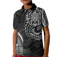 Polynesian Turtle Tribal Tattoo Kid Polo Shirt Black Style