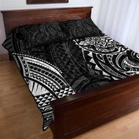 Polynesian Turtle Tribal Tattoo Quilt Bed Set Black Style