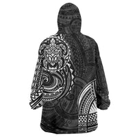 Polynesian Turtle Tribal Tattoo Wearable Blanket Hoodie Black Style