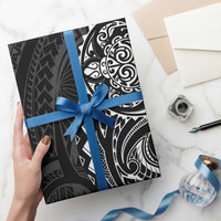 Polynesian Turtle Tribal Tattoo Wrapping Paper Black Style - Polynesian Pride