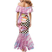 Personalized Japanese Kawaii Sushi Roll Family Matching Mermaid Dress and Hawaiian Shirt Wagara Palaka Pattern