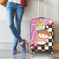 Personalized Japanese Kawaii Sushi Roll Luggage Cover Wagara Palaka Pattern
