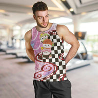 Personalized Japanese Kawaii Sushi Roll Men Tank Top Wagara Palaka Pattern