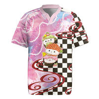 Personalized Japanese Kawaii Sushi Roll Rugby Jersey Wagara Palaka Pattern