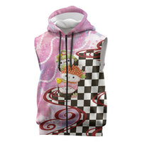 Personalized Japanese Kawaii Sushi Roll Sleeveless Zip Hoodie Wagara Palaka Pattern