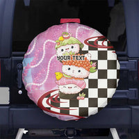 Personalized Japanese Kawaii Sushi Roll Spare Tire Cover Wagara Palaka Pattern