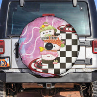 Personalized Japanese Kawaii Sushi Roll Spare Tire Cover Wagara Palaka Pattern