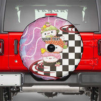 Personalized Japanese Kawaii Sushi Roll Spare Tire Cover Wagara Palaka Pattern