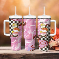 Personalized Japanese Kawaii Sushi Roll Tumbler With Handle Wagara Palaka Pattern