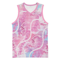 Japanese Koi Fish Basketball Jersey Pink Wagara Palaka Honohono Pikake Lei