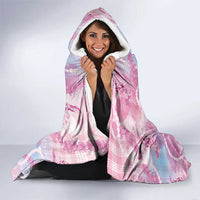Japanese Koi Fish Hooded Blanket Pink Wagara Palaka Honohono Pikake Lei LT9 - Polynesian Pride