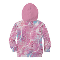 Japanese Koi Fish Kid Hoodie Pink Wagara Palaka Honohono Pikake Lei