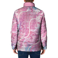 Japanese Koi Fish Padded Jacket Pink Wagara Palaka Honohono Pikake Lei