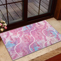 Japanese Koi Fish Rubber Doormat Pink Wagara Palaka Honohono Pikake Lei