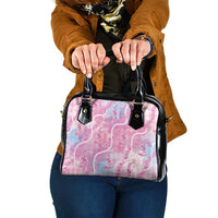 Japanese Koi Fish Shoulder Handbag Pink Wagara Palaka Honohono Pikake Lei
