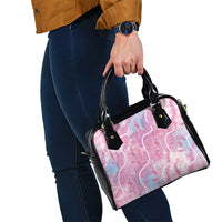 Japanese Koi Fish Shoulder Handbag Pink Wagara Palaka Honohono Pikake Lei