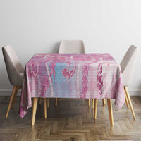 Japanese Koi Fish Tablecloth Pink Wagara Palaka Honohono Pikake Lei