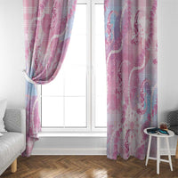 Japanese Koi Fish Window Curtain Pink Wagara Palaka Honohono Pikake Lei