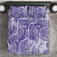 Japanese Koi Fish Bedding Set Purple Wagara Palaka Honohono Pikake Lei