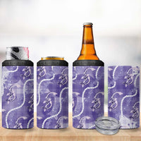 Japanese Koi Fish 4 in 1 Can Cooler Tumbler Purple Wagara Palaka Honohono Pikake Lei