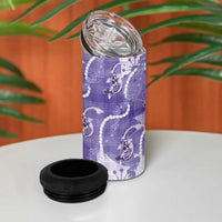 Japanese Koi Fish 4 in 1 Can Cooler Tumbler Purple Wagara Palaka Honohono Pikake Lei