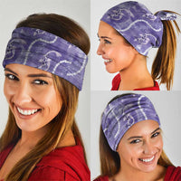Japanese Koi Fish Neck Gaiter Purple Wagara Palaka Honohono Pikake Lei