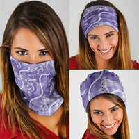 Japanese Koi Fish Neck Gaiter Purple Wagara Palaka Honohono Pikake Lei