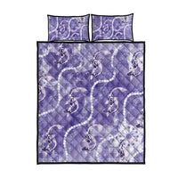 Japanese Koi Fish Quilt Bed Set Purple Wagara Palaka Honohono Pikake Lei