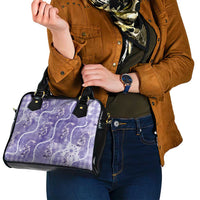 Japanese Koi Fish Shoulder Handbag Purple Wagara Palaka Honohono Pikake Lei