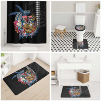 Personalized Japanese Koi Fish Ramen Bathroom Set Aloha Shark Kakau Pattern