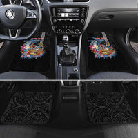 Personalized Japanese Koi Fish Ramen Car Mats Aloha Shark Kakau Pattern