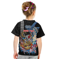 Personalized Japanese Koi Fish Ramen Kid T Shirt Aloha Shark Kakau Pattern