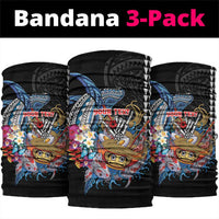 Personalized Japanese Koi Fish Ramen Neck Gaiter Aloha Shark Kakau Pattern