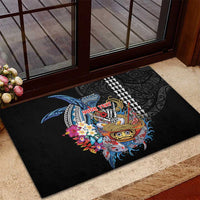 Personalized Japanese Koi Fish Ramen Rubber Doormat Aloha Shark Kakau Pattern