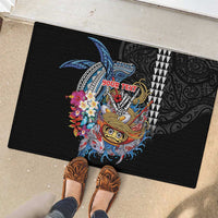 Personalized Japanese Koi Fish Ramen Rubber Doormat Aloha Shark Kakau Pattern