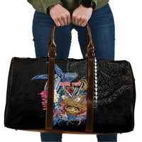 Personalized Japanese Koi Fish Ramen Travel Bag Aloha Shark Kakau Pattern