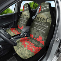 ANZAC Day We Remember Car Seat Cover Maori Silver Fern Camouflage Motif