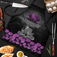 ANZAC Day Remembrance Apron Purple Poppy We Will Remember Them