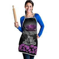 ANZAC Day Remembrance Apron Purple Poppy We Will Remember Them