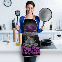 ANZAC Day Remembrance Apron Purple Poppy We Will Remember Them