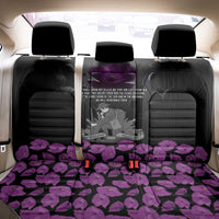 ANZAC Day Remembrance Back Car Seat Cover Purple Poppy We Will Remember Them LT9 - Polynesian Pride