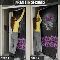 ANZAC Day Remembrance Door Cover Purple Poppy We Will Remember Them