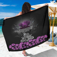 ANZAC Day Remembrance Sarong Purple Poppy We Will Remember Them