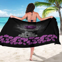 ANZAC Day Remembrance Sarong Purple Poppy We Will Remember Them