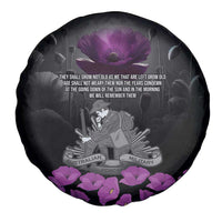 ANZAC Day Remembrance Spare Tire Cover Purple Poppy We Will Remember Them LT9 - Polynesian Pride